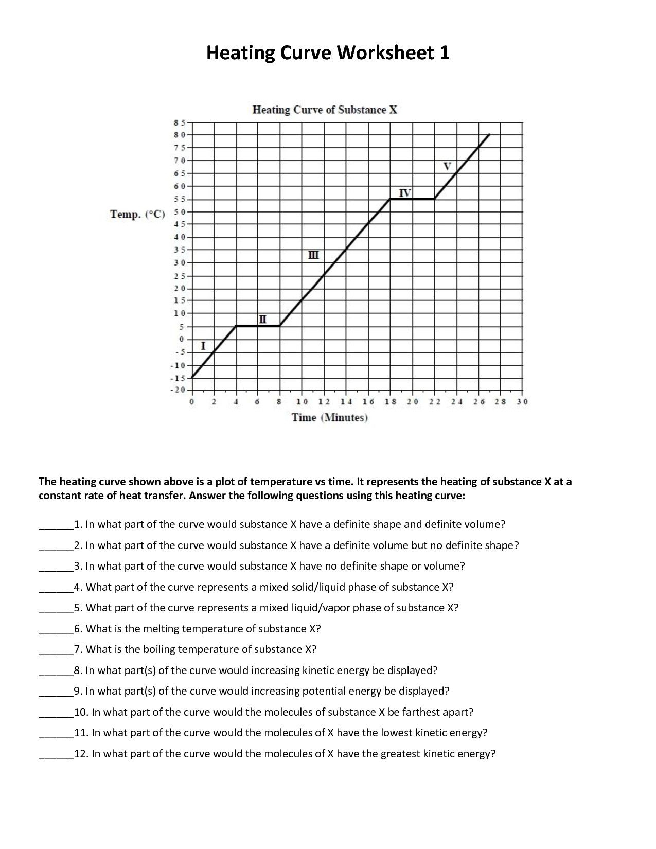 Chemistry Heating Curve Worksheet Answers Chemistryworksheet