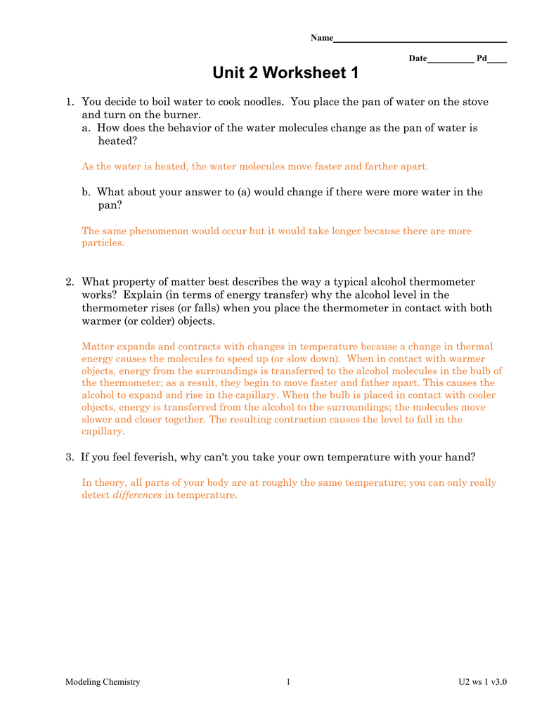 Chemistry Unit 1 Worksheet 5 Size Of Things Quizlet Waltery Learning