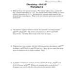 Chemistry Unit 10 Worksheet 2 Answers Worksheet List