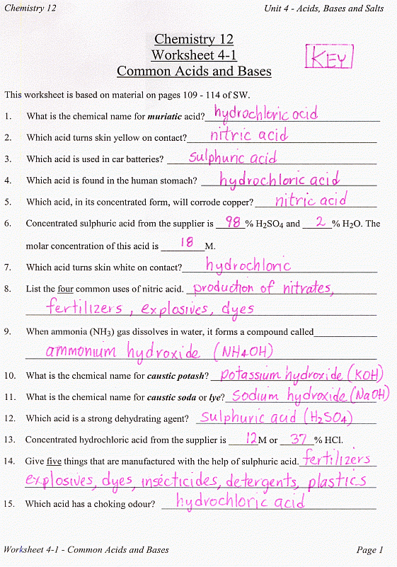 Chemistry Unit 5 Worksheet 3 Answers Ivuyteq