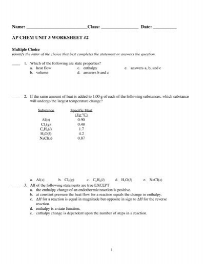 Chemistry Unit 7 Reaction Equations Worksheet 1 Worksheet Addition