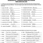 Chemistry Writing Formulas Worksheet Answers