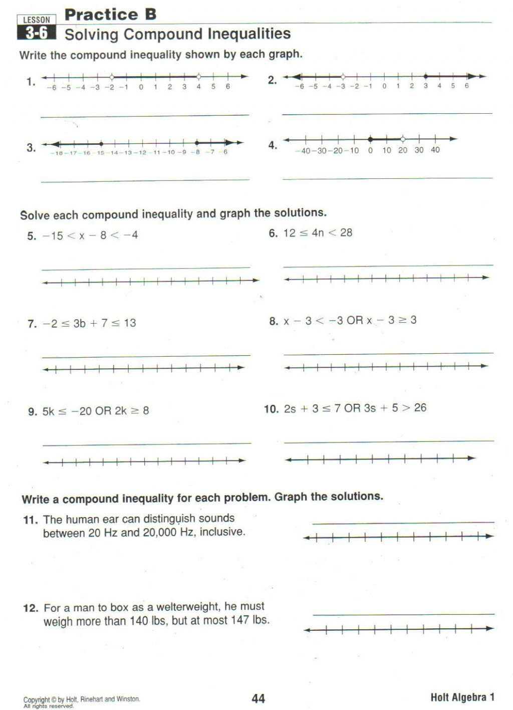 Compound Inequalities Worksheet You Calendars Https www