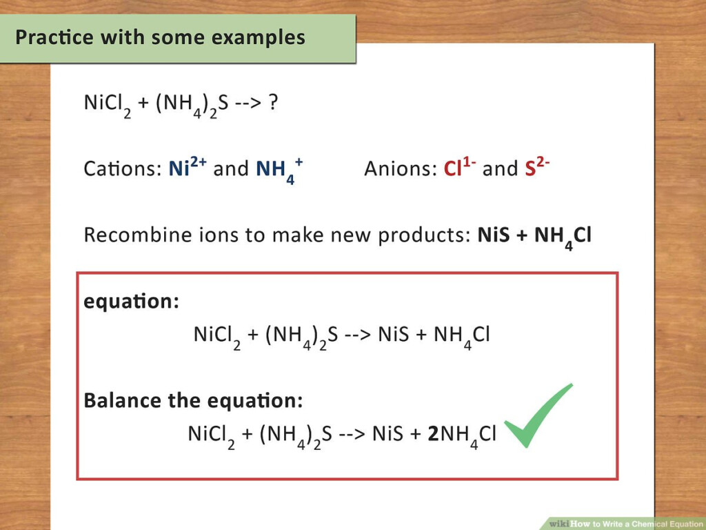 Convert Words To Chemical Equations Tessshebaylo