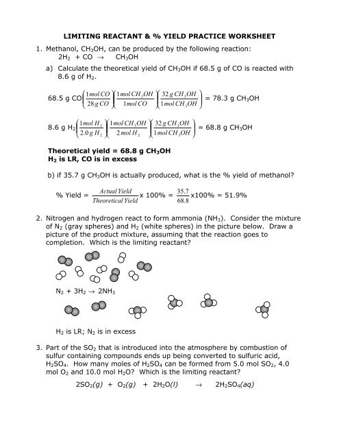 Creative Percent Yield Practice Worksheet Goal Keeping Intelligence