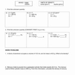 Density Calculations Worksheet Answer Key New Density Calculations