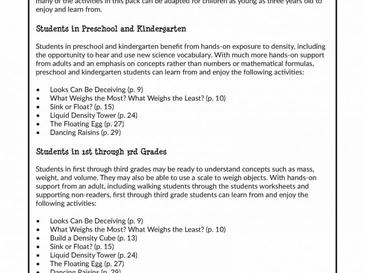 Density Worksheet Answers Chemistry Or Mass Volume Density Triangle 