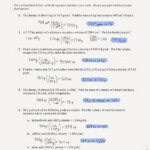 Dimensional Analysis Worksheet Answers Chemistry Tom Schoderbek