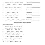 Download Balancing Equations 41 Chemistry Worksheets Balancing
