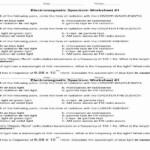 Electromagnetic Spectrum Chemistry Worksheet Free Download Gambr co