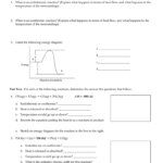 Exo And Endothermic Reactions Worksheet Exo 2020