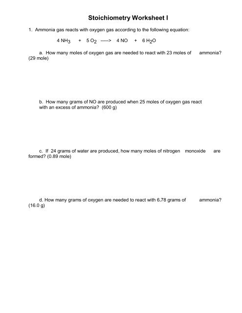 Gas Law Stoichiometry Worksheet Ivuyteq