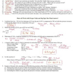 Gas Stoichiometry Worksheet Answers And Work And Stoichiometry