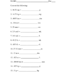 Metric Unit Conversion Worksheet Metric Conversions Measurement