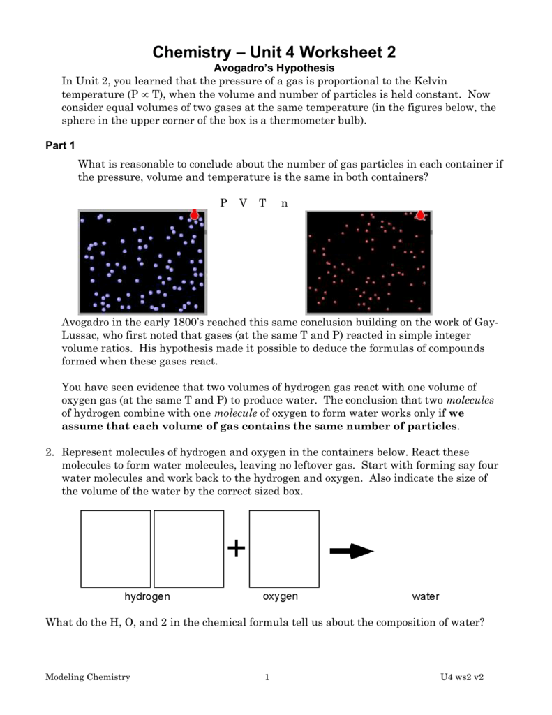 Modeling Chemistry Unit 2 Worksheet 1 Division Worksheets