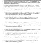 Molar Enthalpy Worksheet