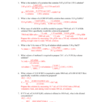 Molarity Worksheet Answer Key Chemistry Escolagersonalvesgui