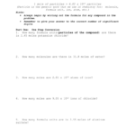 Mole Particle Practice Worksheet