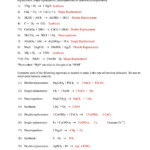 Neutralization Reactions Worksheet Answers