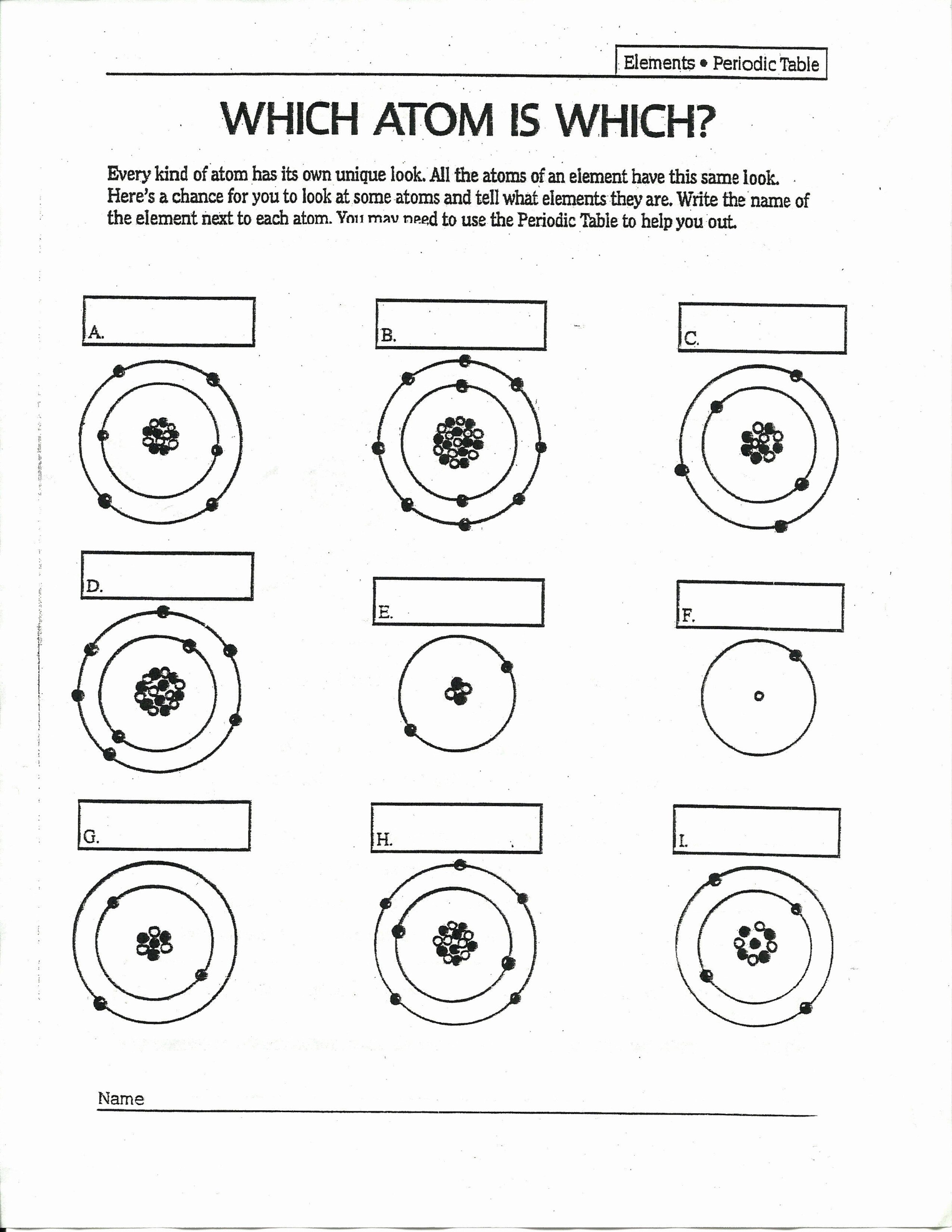 Periodic Table Atomic Structure Worksheet Answer Key Atomic Structure 