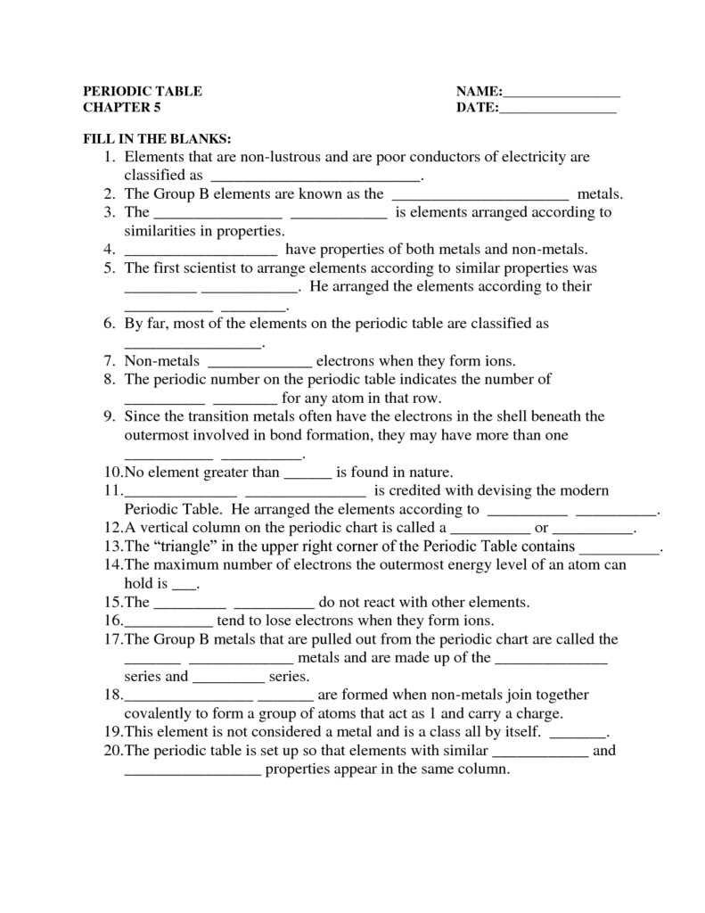 Periodic Table Basics Answer Key Pdf Periodic Table Timeline