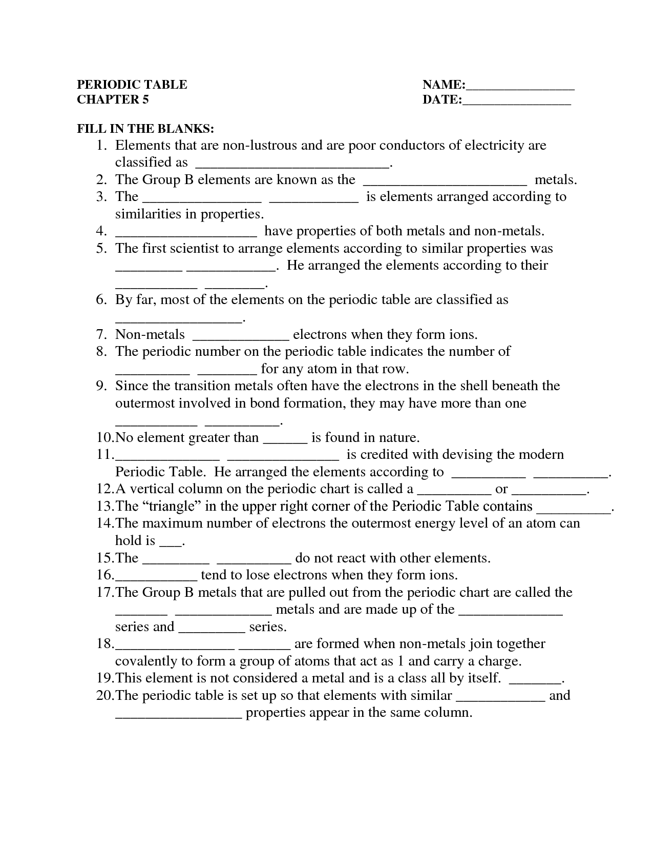 Periodic Table Basics Answer Key Pdf Periodic Table Timeline