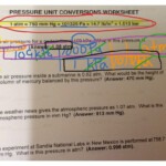 Pressure Unit Conversions Worksheet Problem 1 Science Chemistry