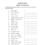 Significant Figures Worksheet PDF Addition Practice