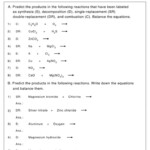 Single Replacement Reaction Worksheet Answers Key Solved Dot Down