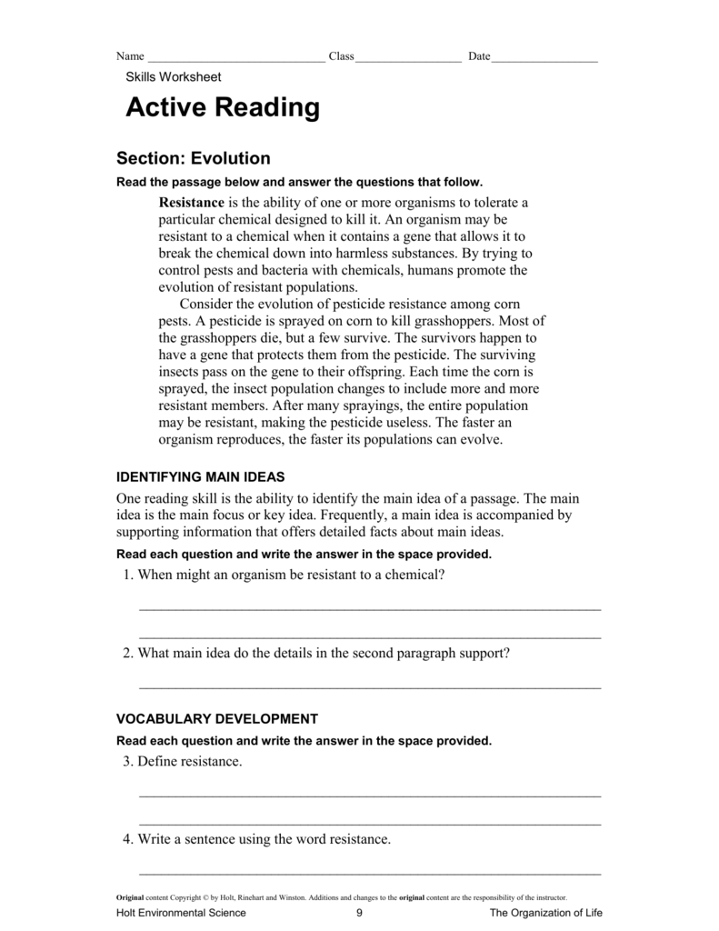 Skills Worksheet Chemistry Of Life Answer Key Worksheet List