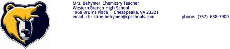 Unit 3 Electrons Light Periodic Trends Mrs Behymer Chemistry