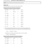 Writing Skeleton Equations Worksheet Answers Tessshebaylo