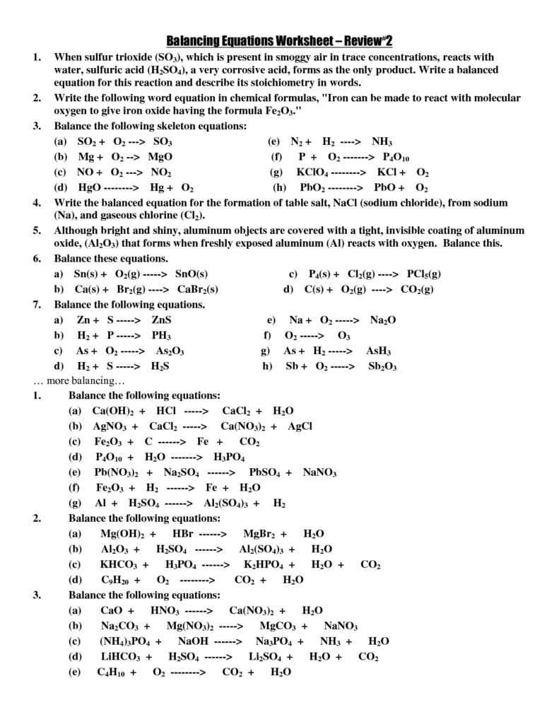 14 Chemistry Worksheets For Beginners Worksheeto
