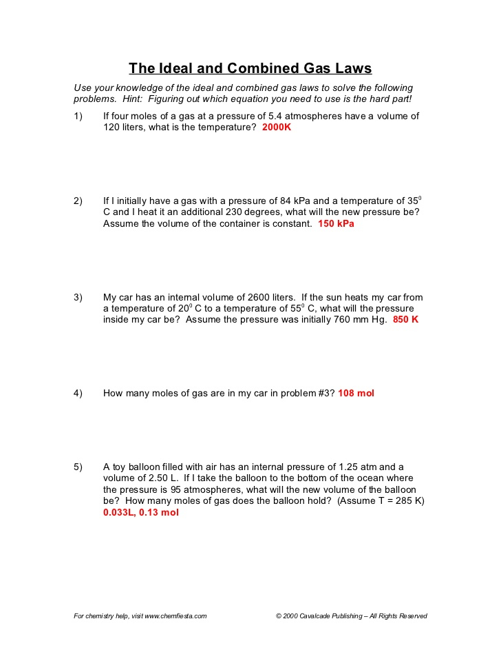 15 Charles Law Worksheet Answer Key Worksheeto