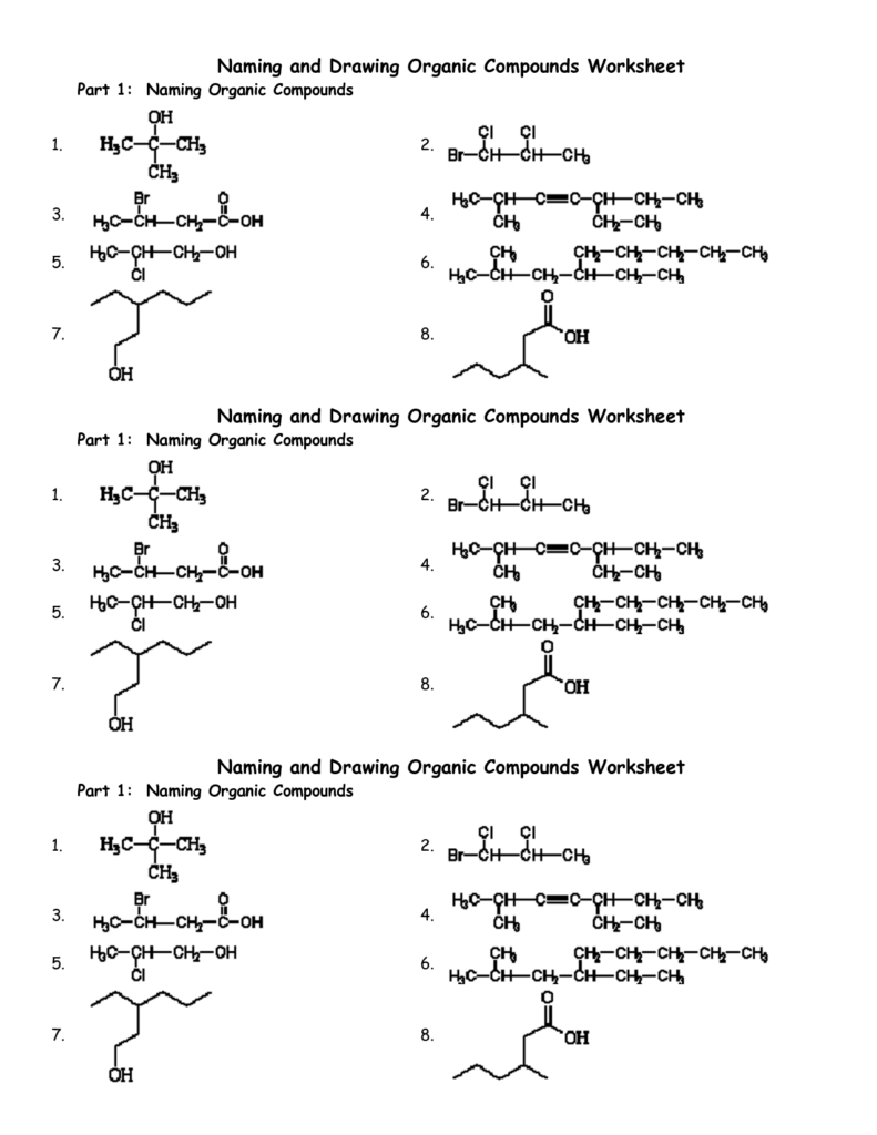 17 Naming Organic Compounds Worksheet Answer Worksheeto