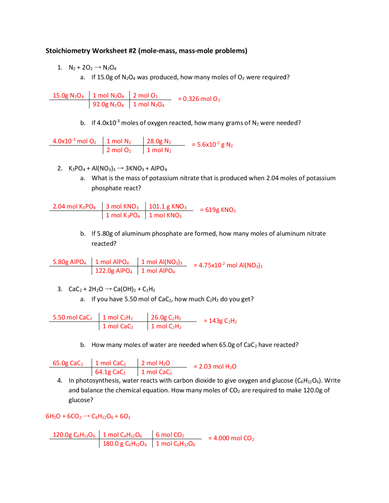 42 4 Chemical Equations And Stoichiometry Worksheet Answers Worksheet