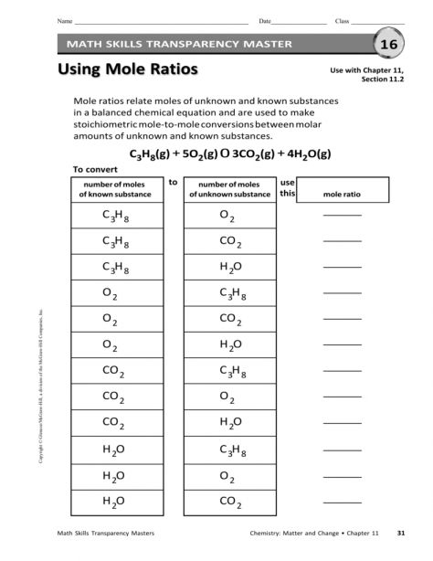8 Chemistry Math Skills Worksheet Answers Math Skills English