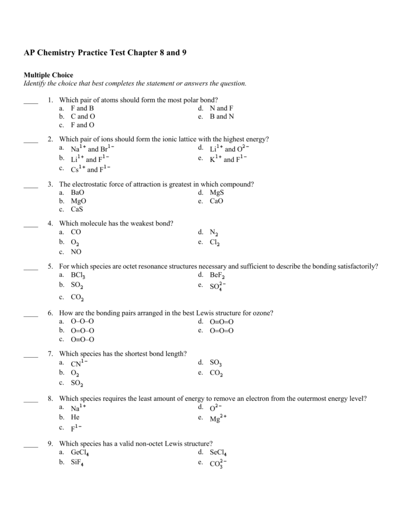 Ap Chemistry Unit 3 Test Answers Semanario Worksheet For Student