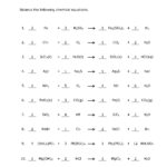Balancing Chemical Equations Worksheet 2 Answers Ivuyteq