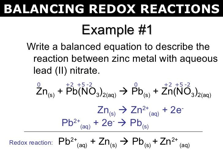 Balancing Redox Reactions Worksheet With Answers Worksheet
