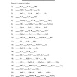 Chemistry Balancing Chemical Equations Worksheet Brainly in