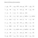 Chemistry Balancing Equations Worksheet Answer Key