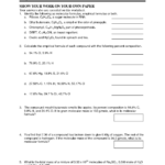 Chemistry Empirical Formula Worksheets