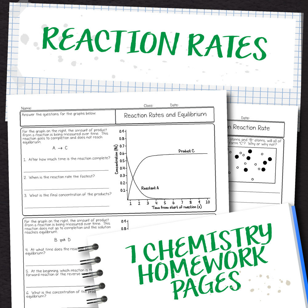 Chemistry Unit 14 Reaction Rates Homework Pages Store Science And 
