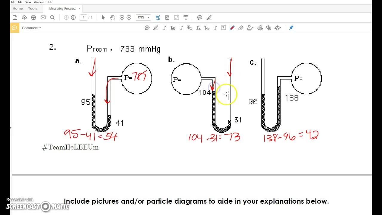 Chemistry Unit 2 Worksheet 2 Measuring Pressure Answer Key Islero 