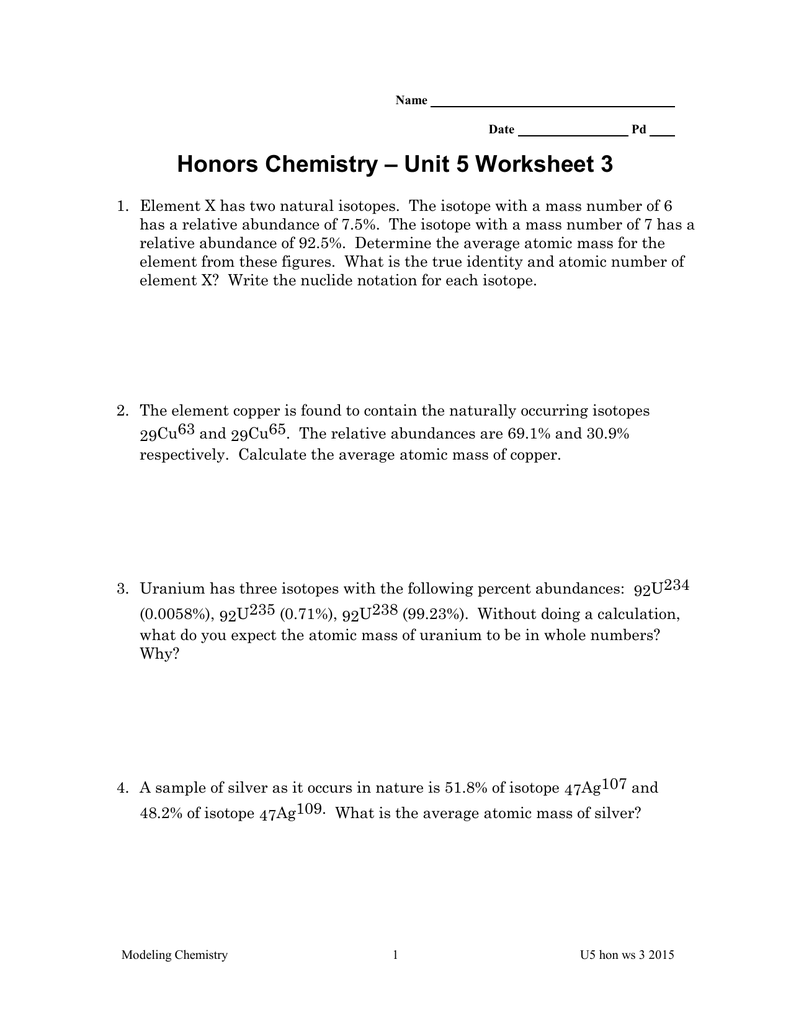 Chemistry Unit 5 Worksheet 3 Answers Promotiontablecovers