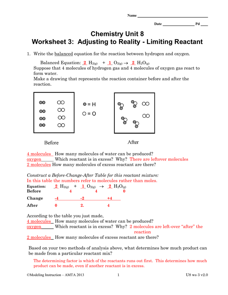 Chemistry Unit 8 Worksheet 3 Adjusting To Reality Db excel