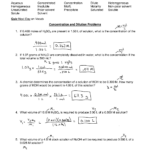 Concentration Worksheet Answer Key Solution Printable Worksheets And