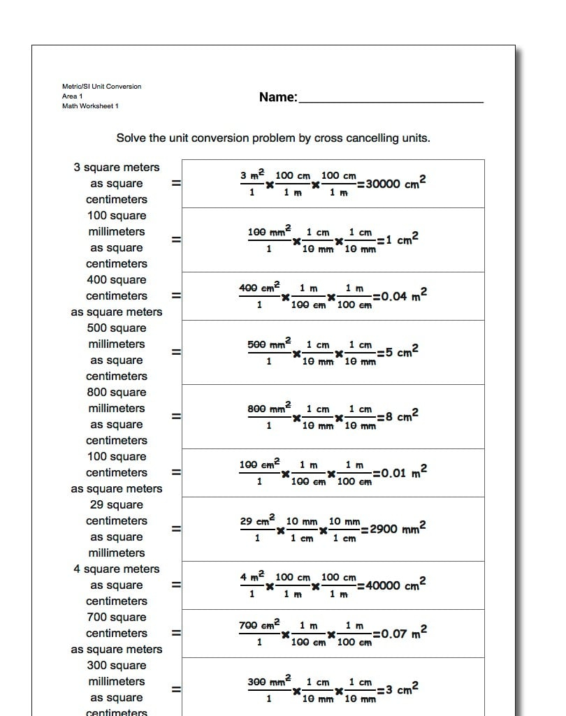 Dimensional Analysis And Conversion Of Units Worksheet Answer Key Ivuyteq