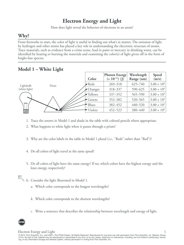 Electron Energy And Light Worksheet Answer Key 2020 2022 Fill And Sign Printable Template 